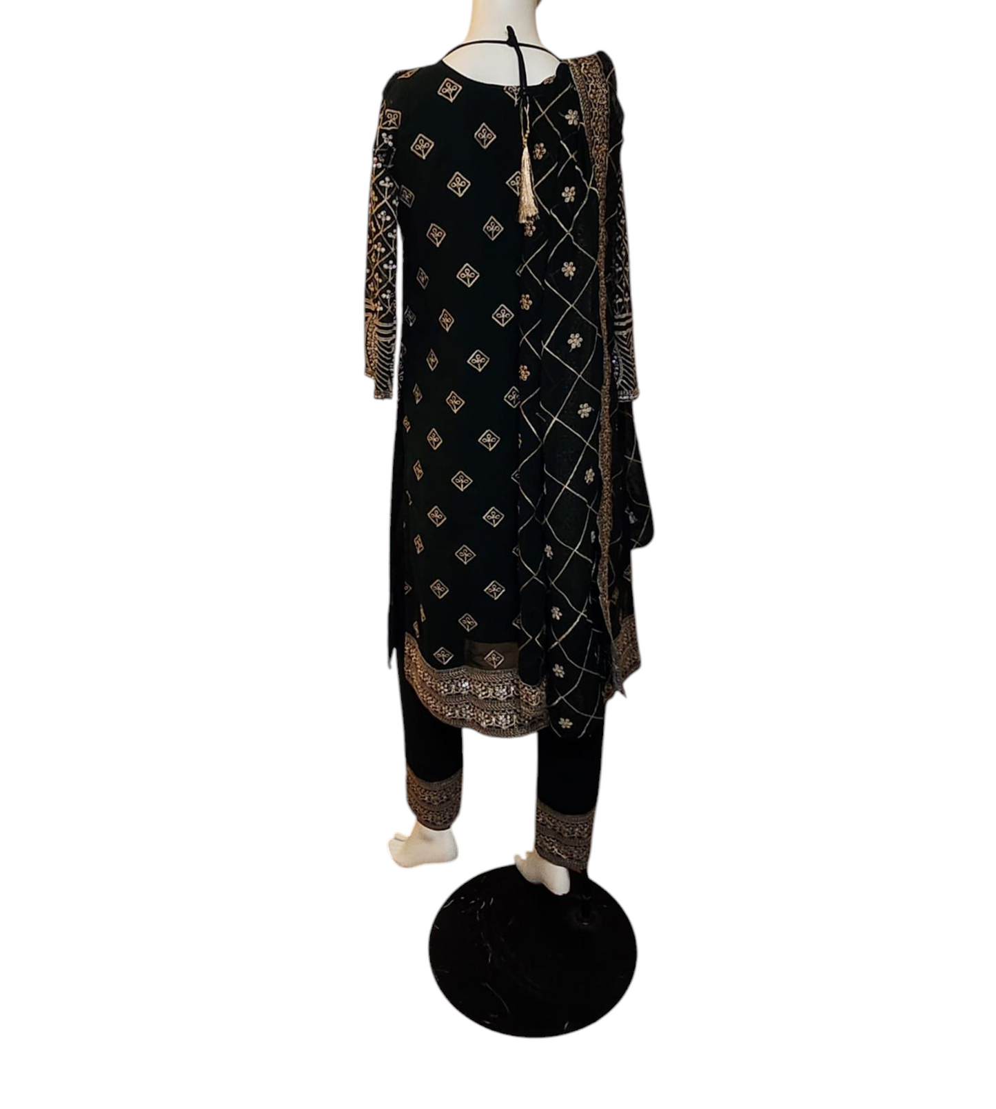 Black All Over Stone Work Salwar Kameez