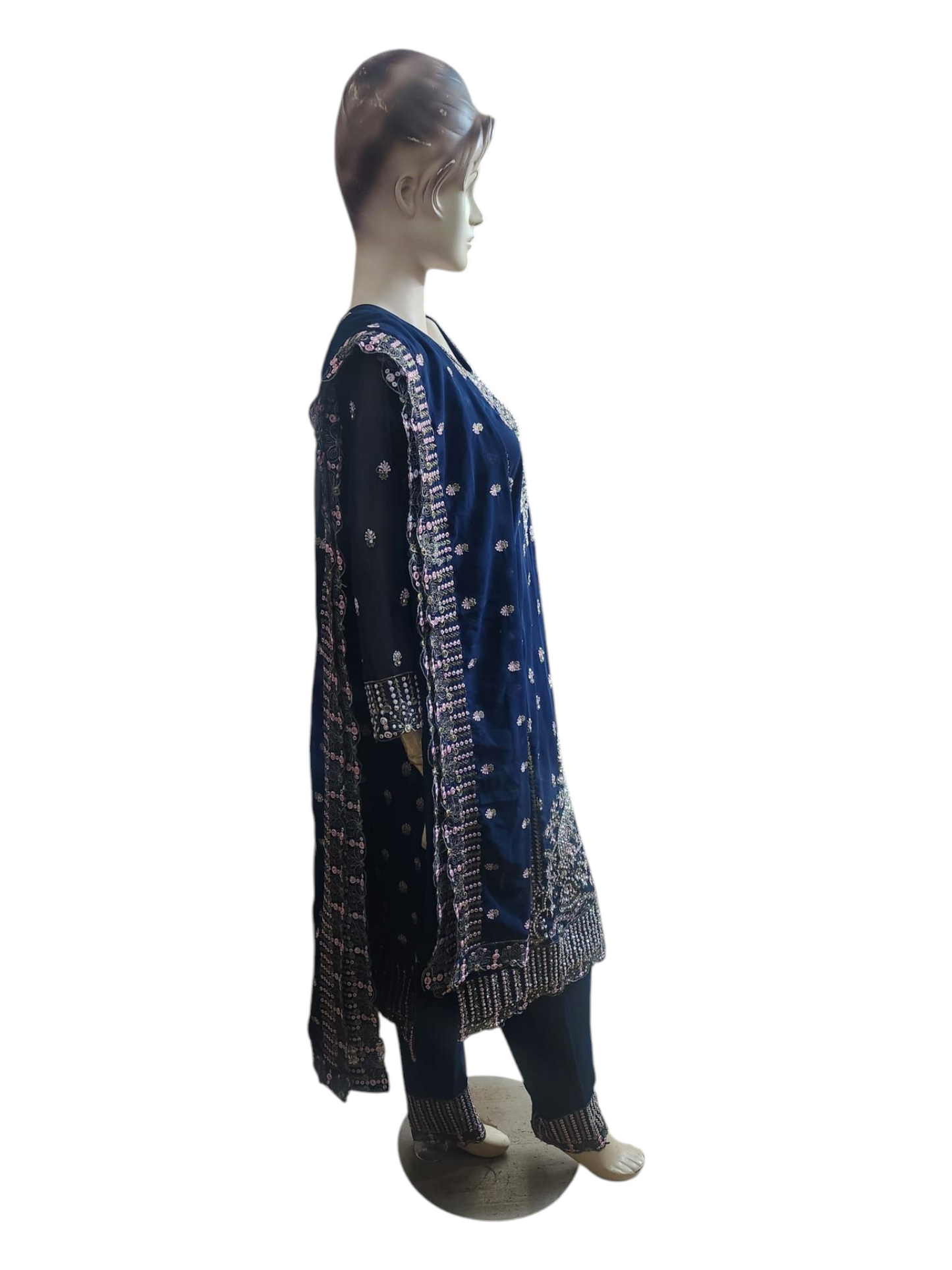 Navy and Baby Pink Salwar Kameez
