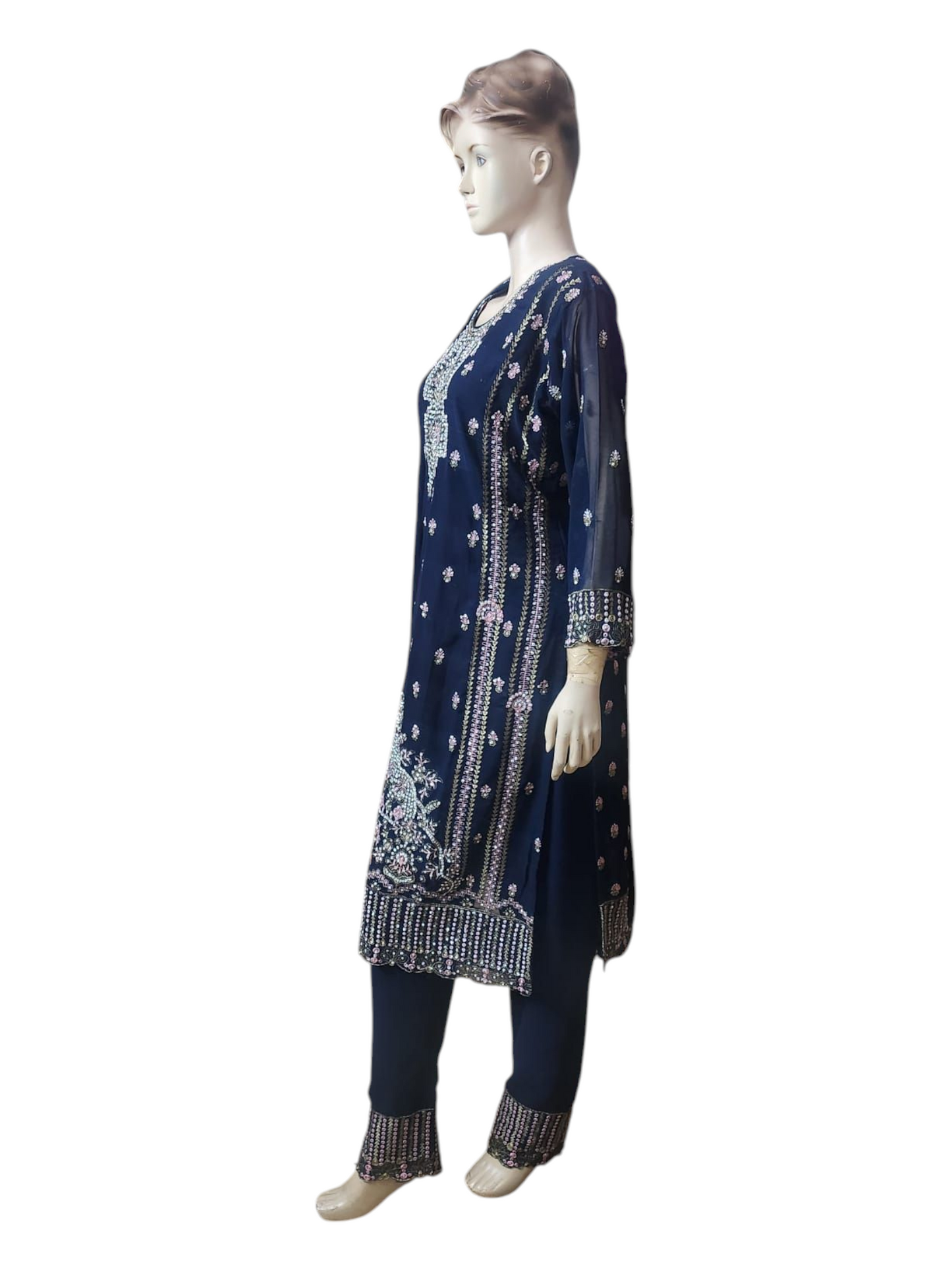 Navy and Baby Pink Salwar Kameez