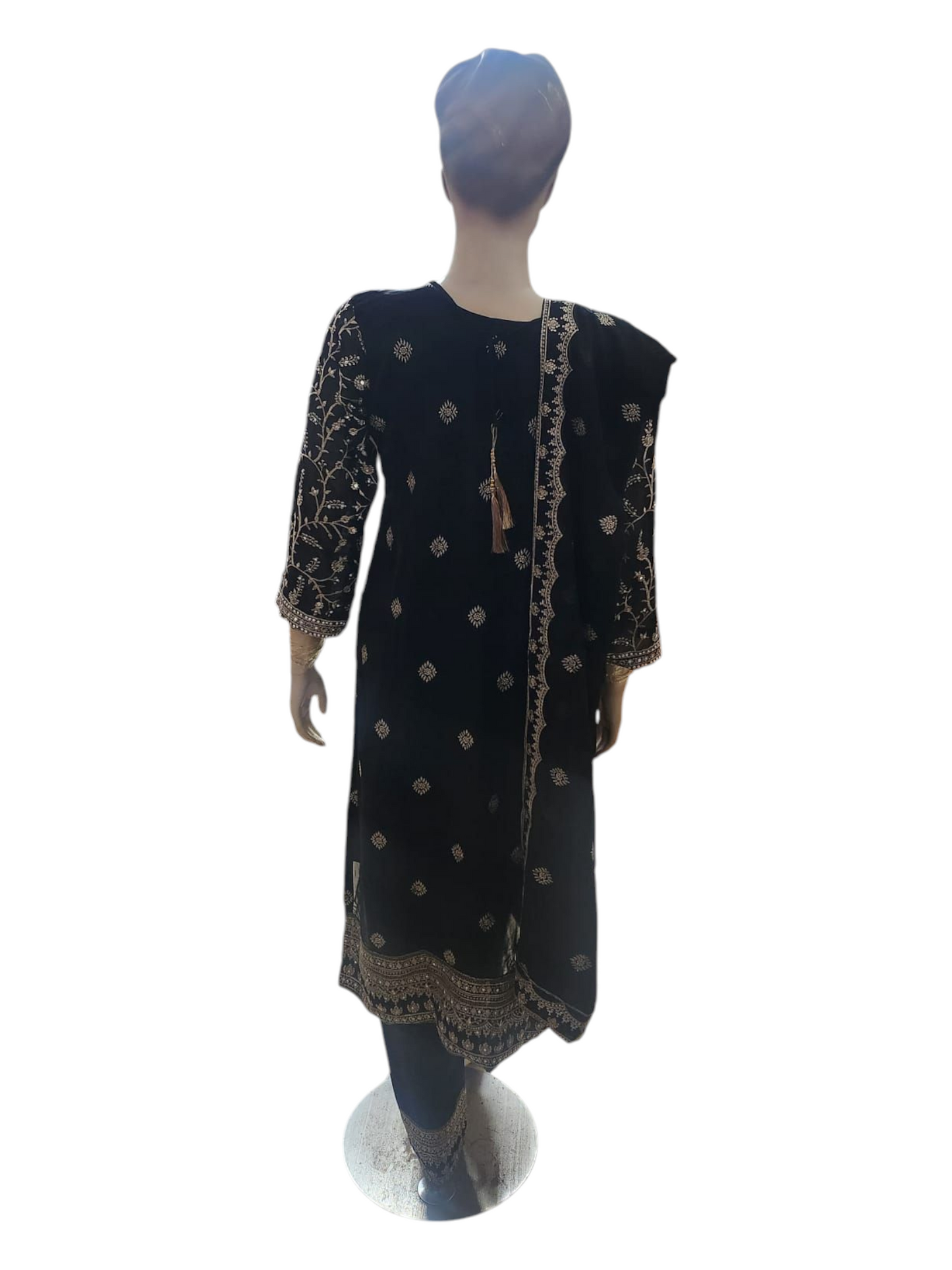 Dark Green & Silver Salwar Kameez