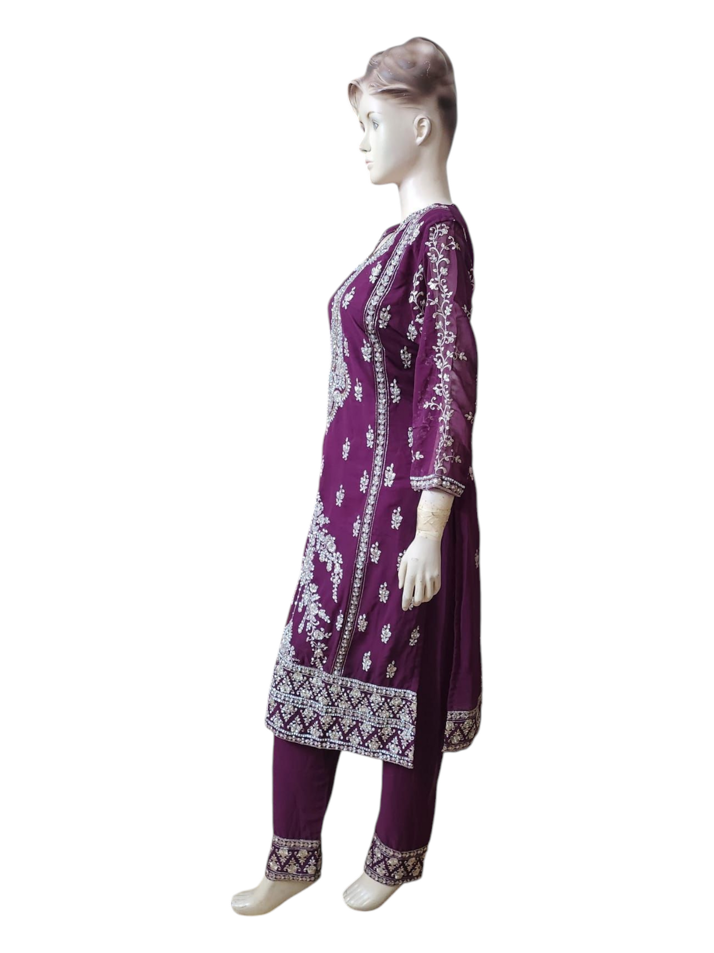 Plum Purple Salwar Kameez