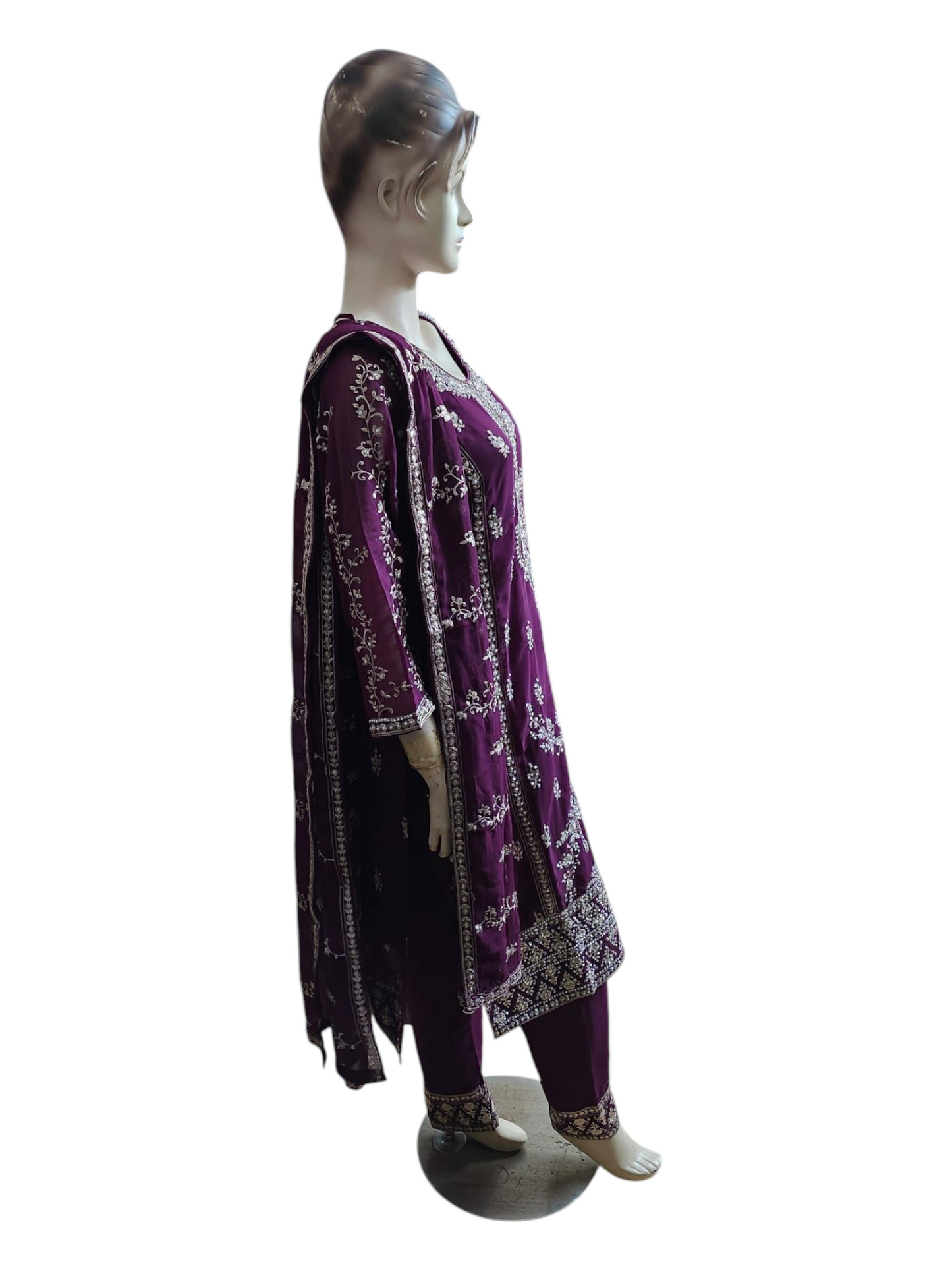 Plum Purple Salwar Kameez