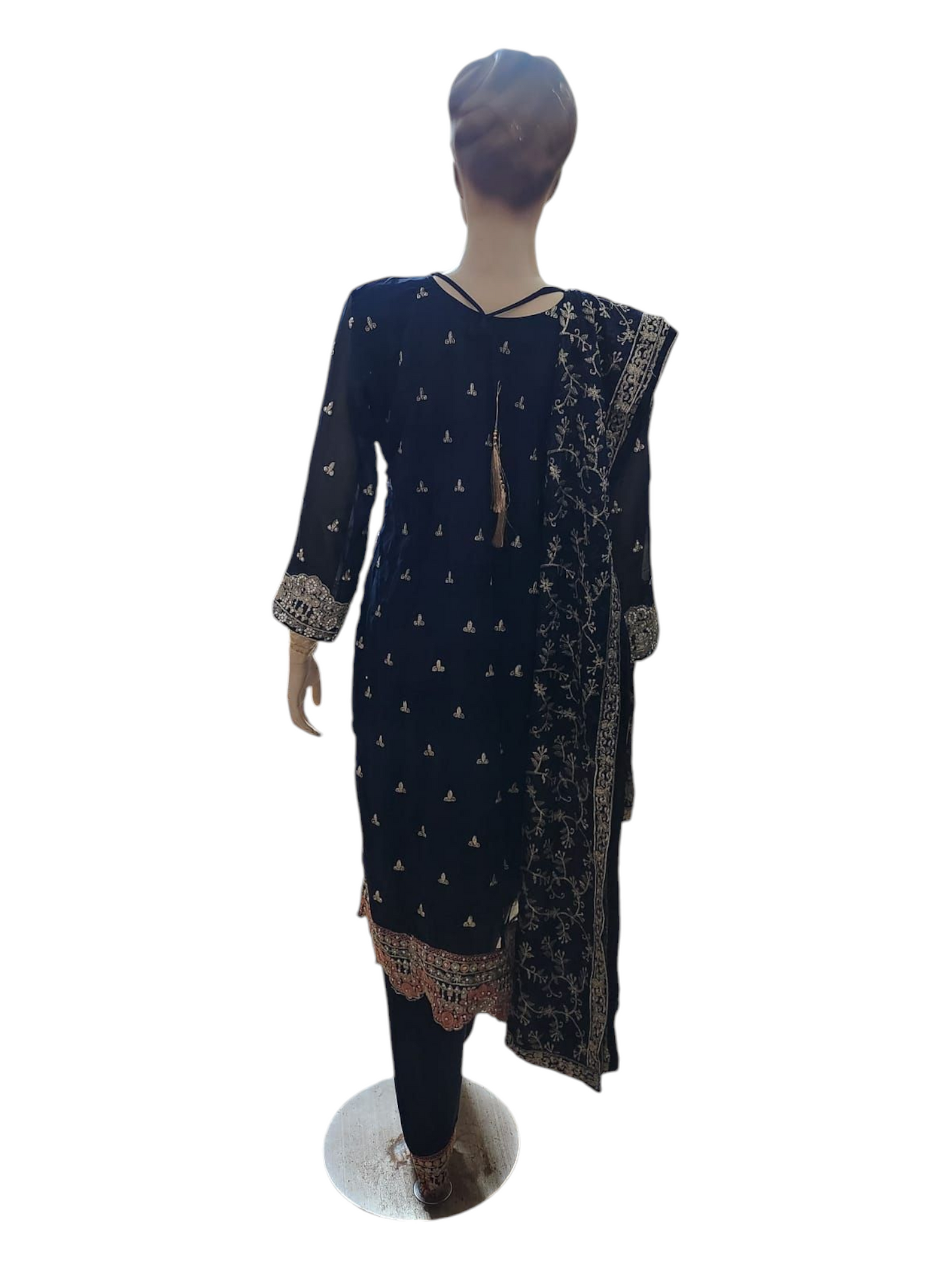 Navy With Pink Salwar Kameez