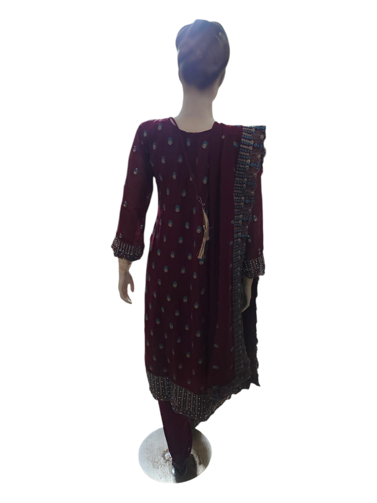 Red & Blue Salwar Kameez