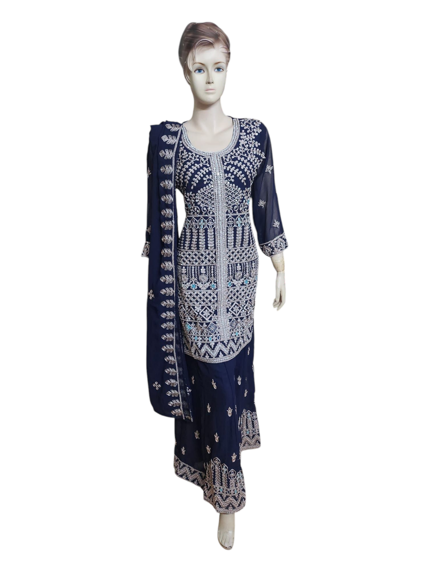 Midnight Navy Palazzo Suit