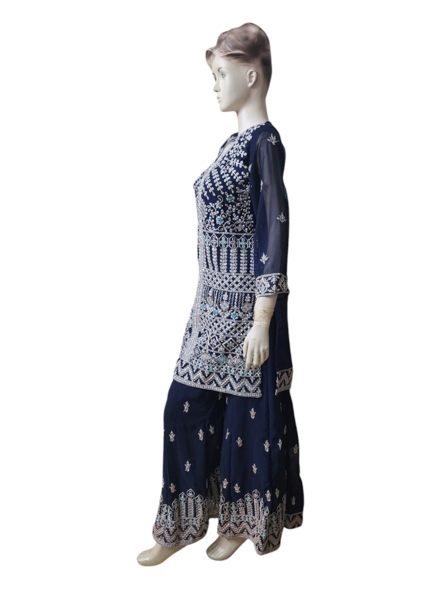 Midnight Navy Palazzo Suit