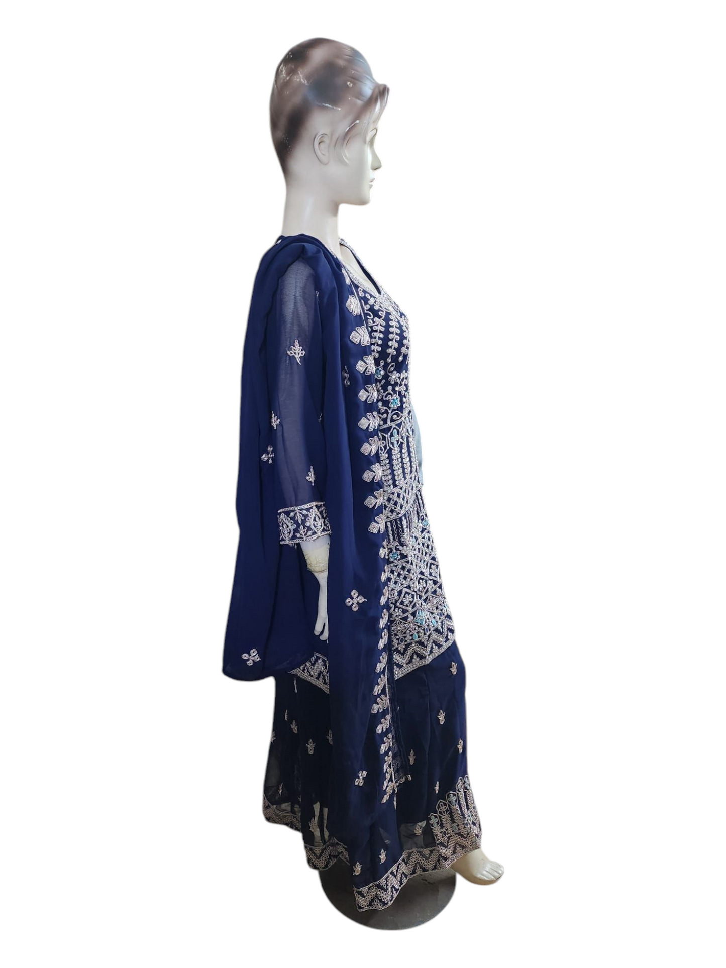 Midnight Navy Palazzo Suit