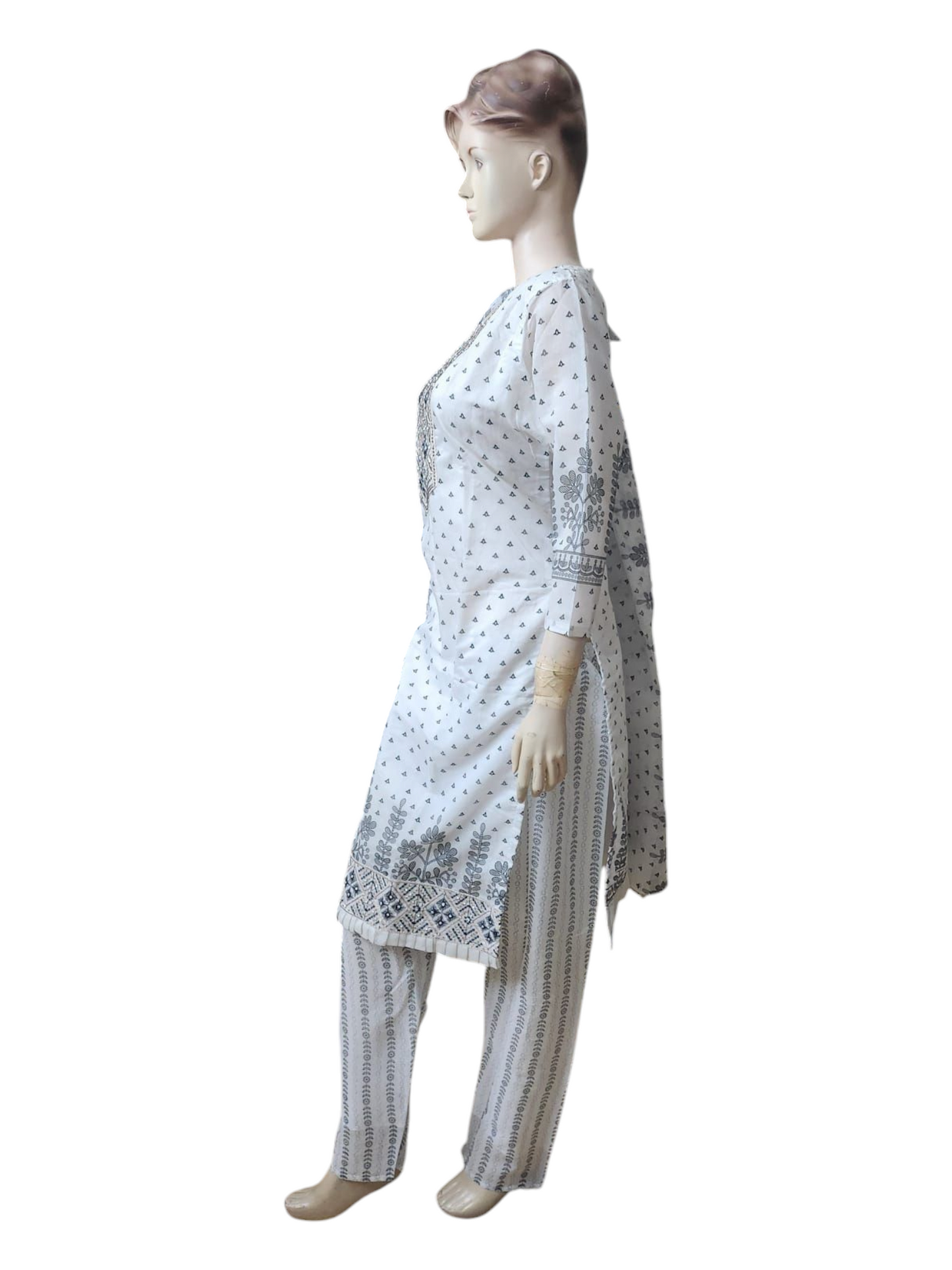 White & Black Salwar Kameez