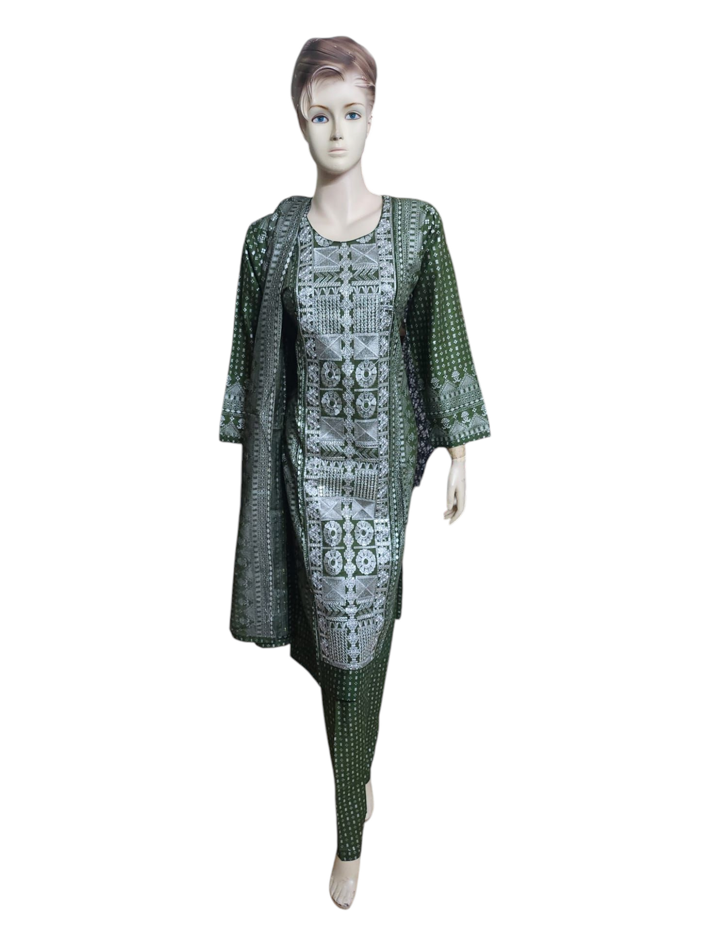 Mendhi Green Salwar Kameez