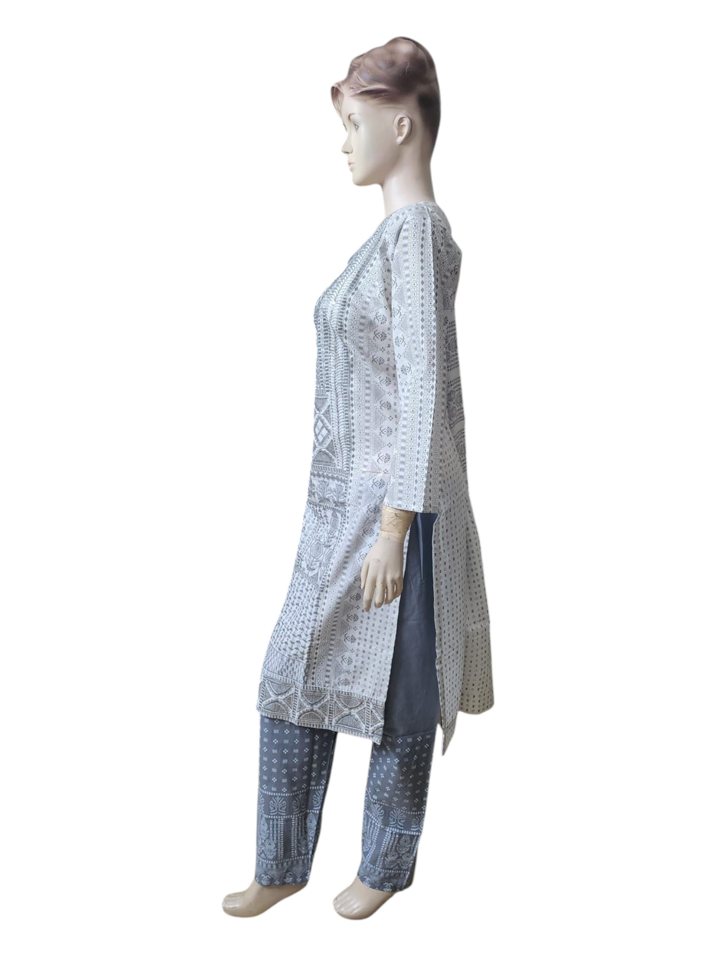 White & Grey Salwar Kameez