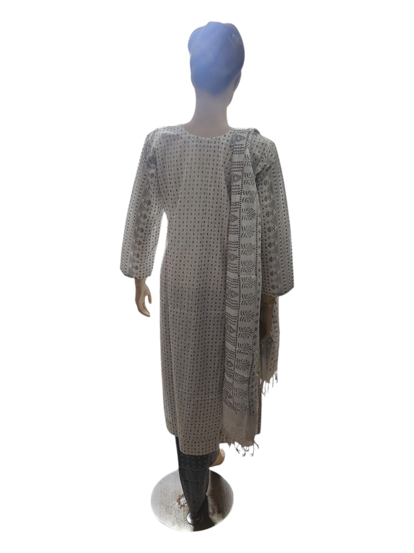 White & Grey Salwar Kameez
