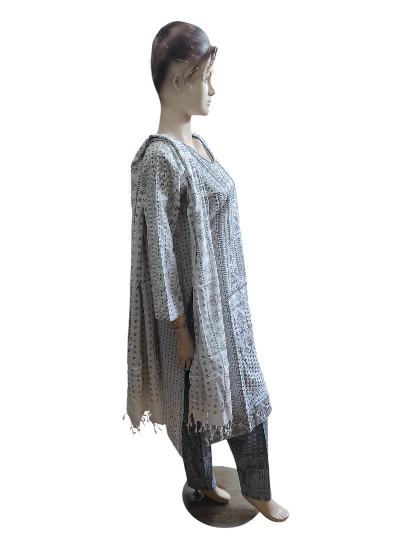 White & Grey Salwar Kameez