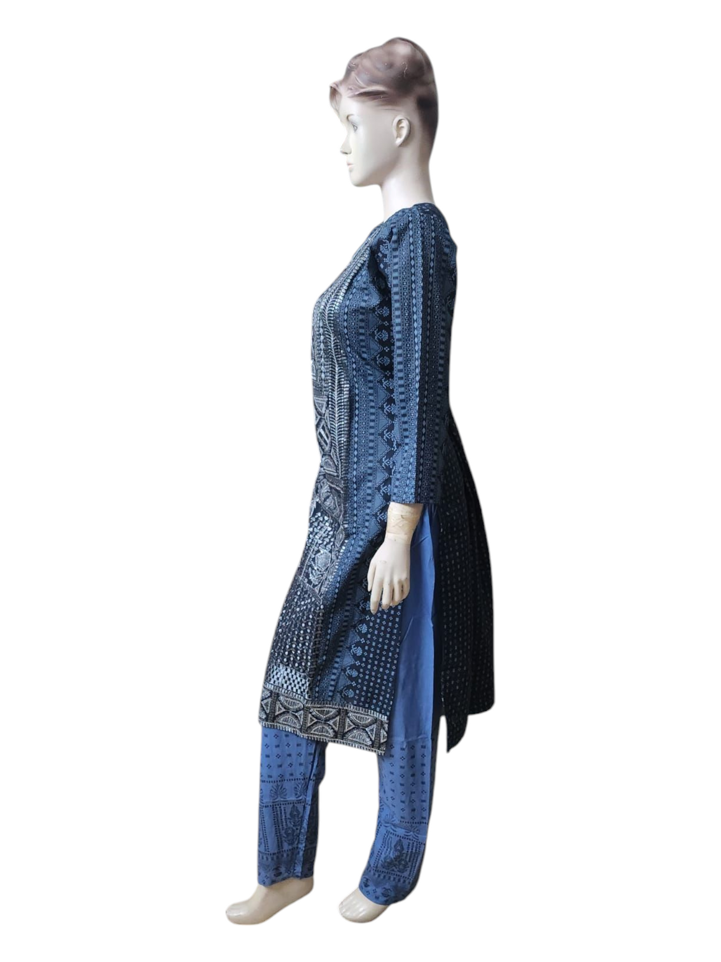 Blue & Black Salwar Kameez