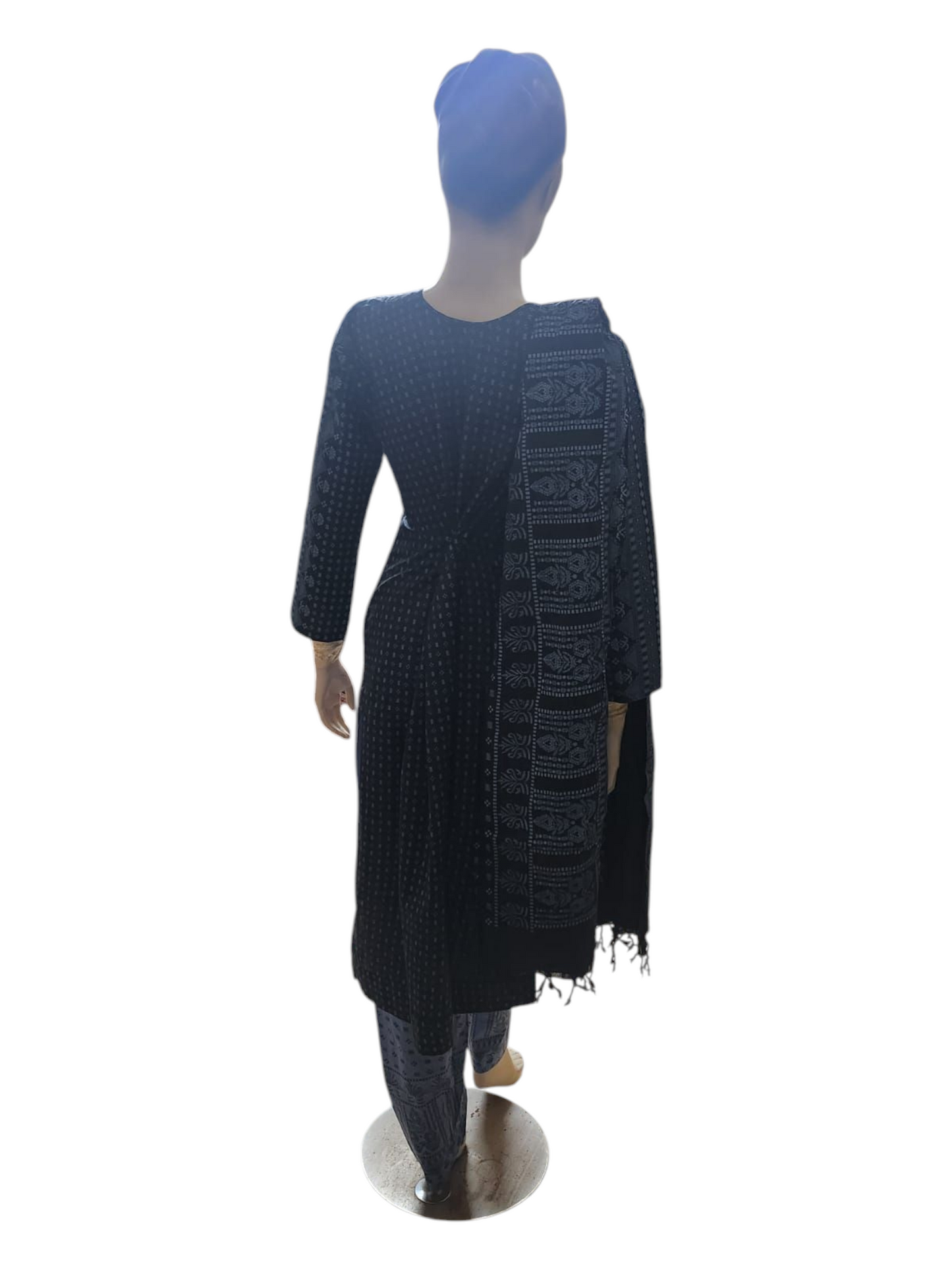 Blue & Black Salwar Kameez