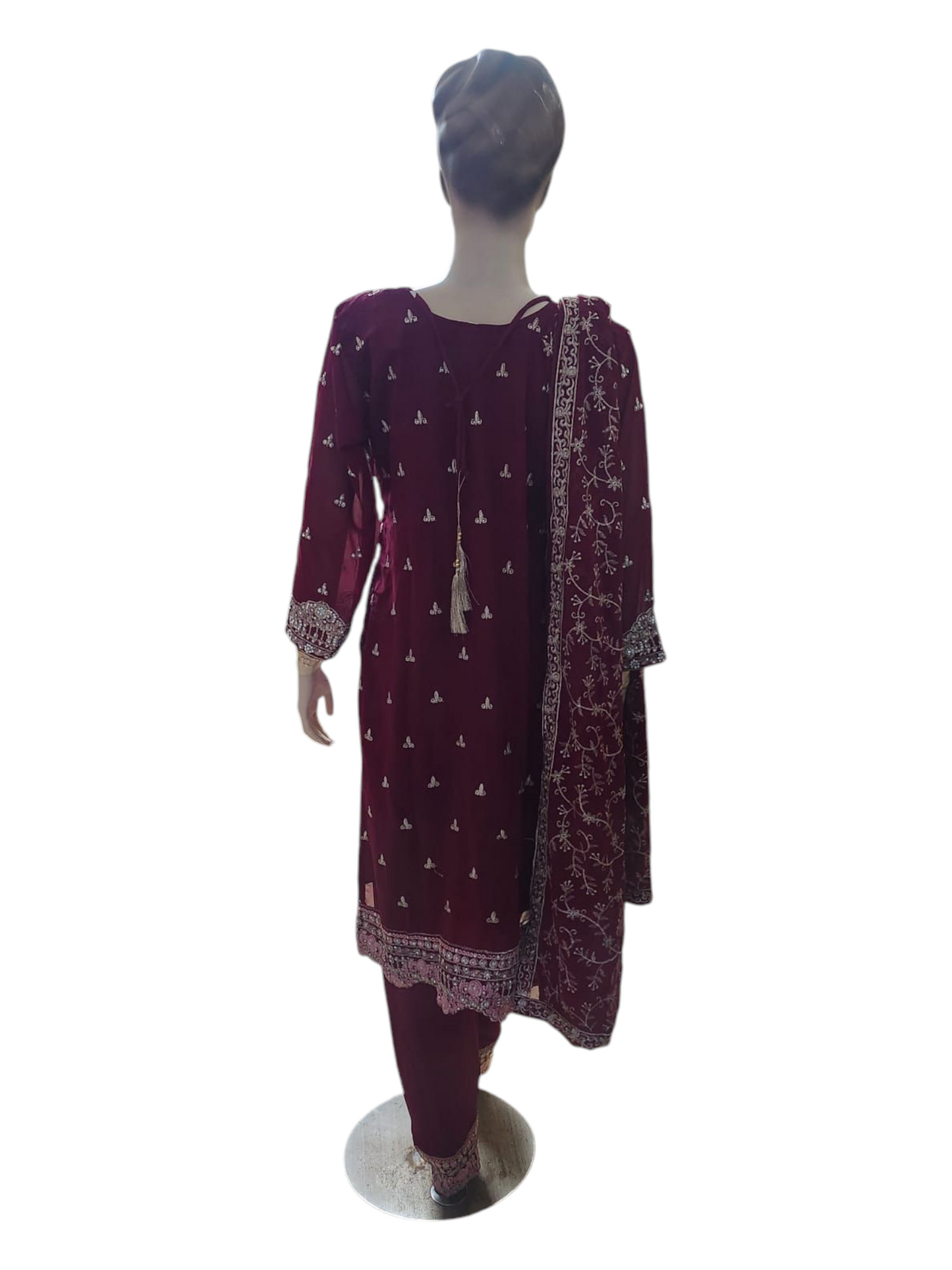 Crimson Red Salwar Kameez