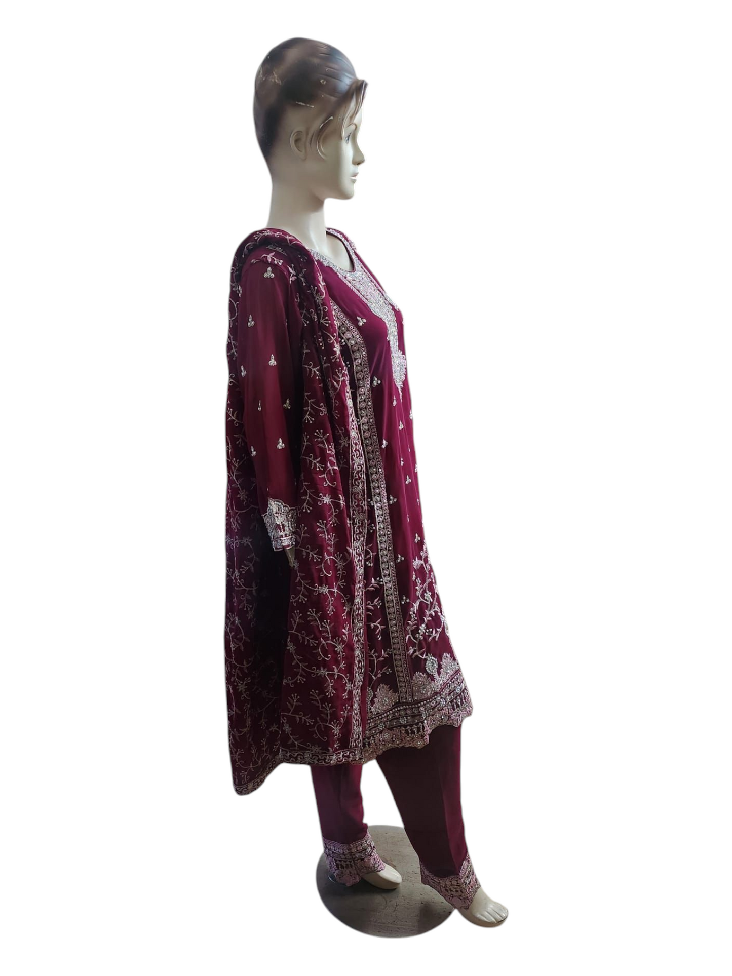 Crimson Red Salwar Kameez