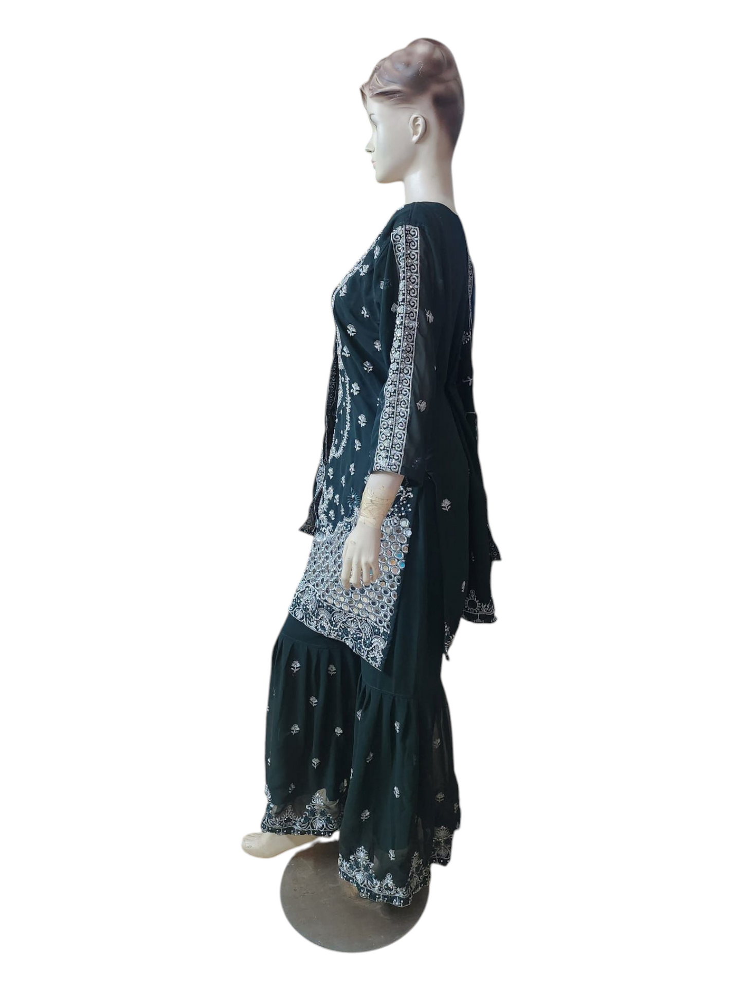 Forest Green Sharara Suit