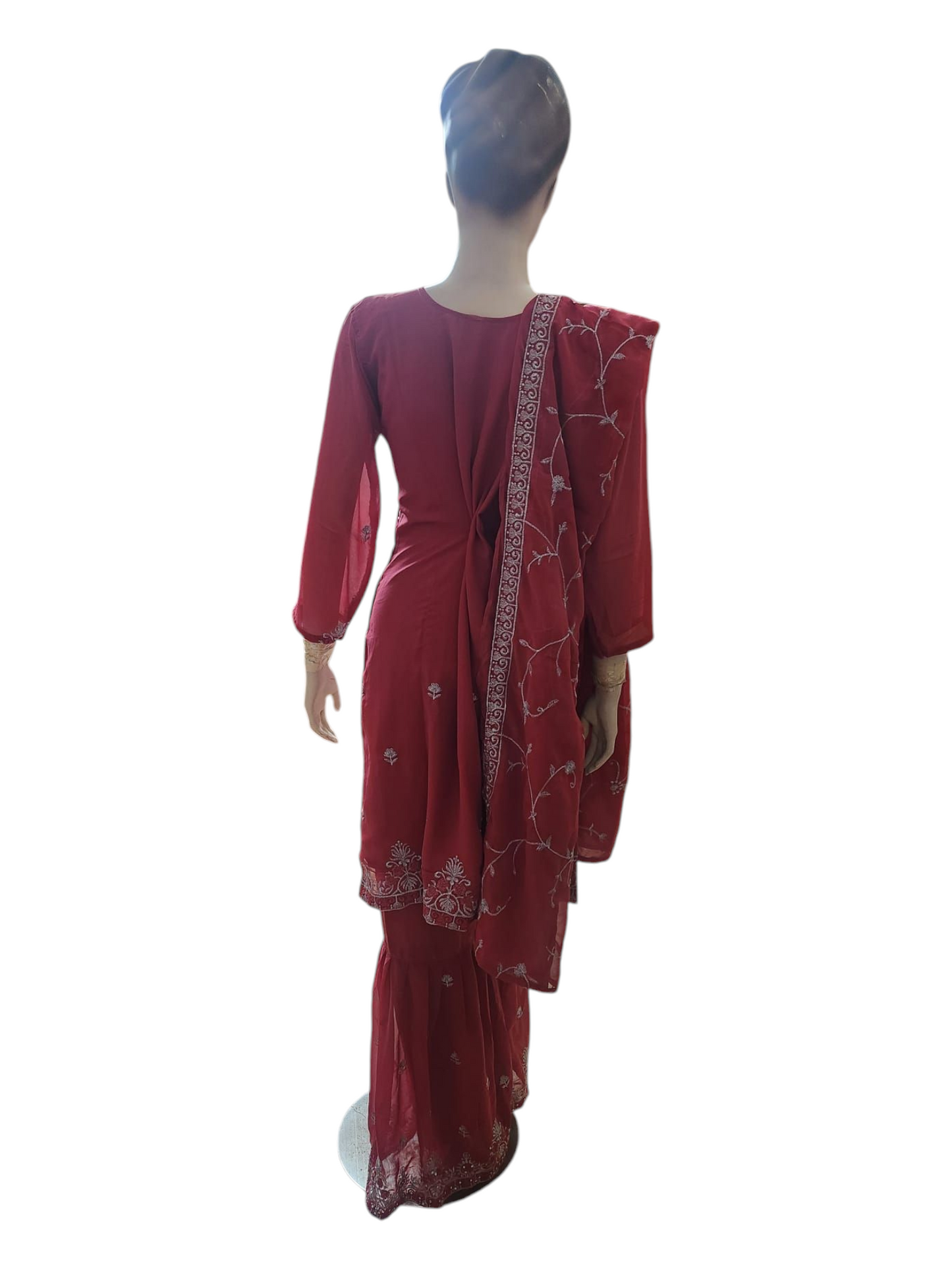 Coral Pink Sharara Suit