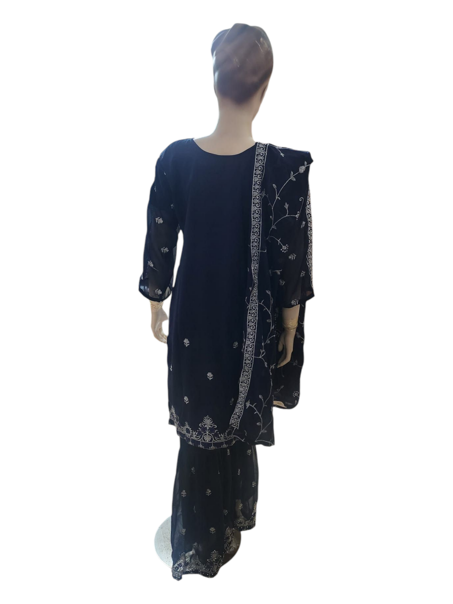 Marine Navy Sharara Suit