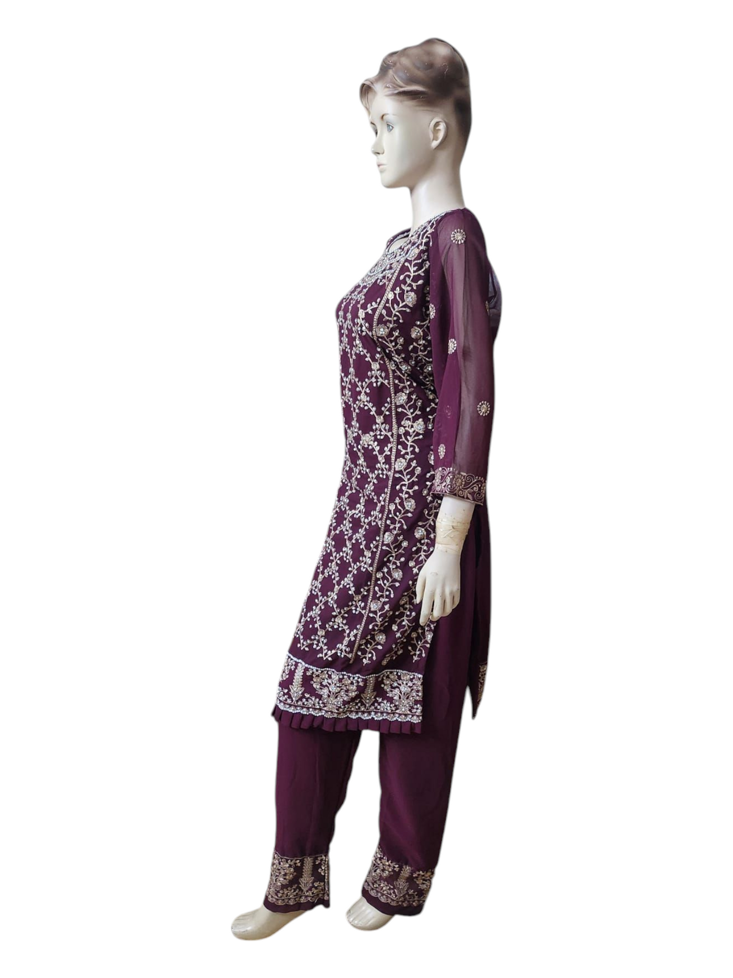 Deep Purple Salwar Kameez