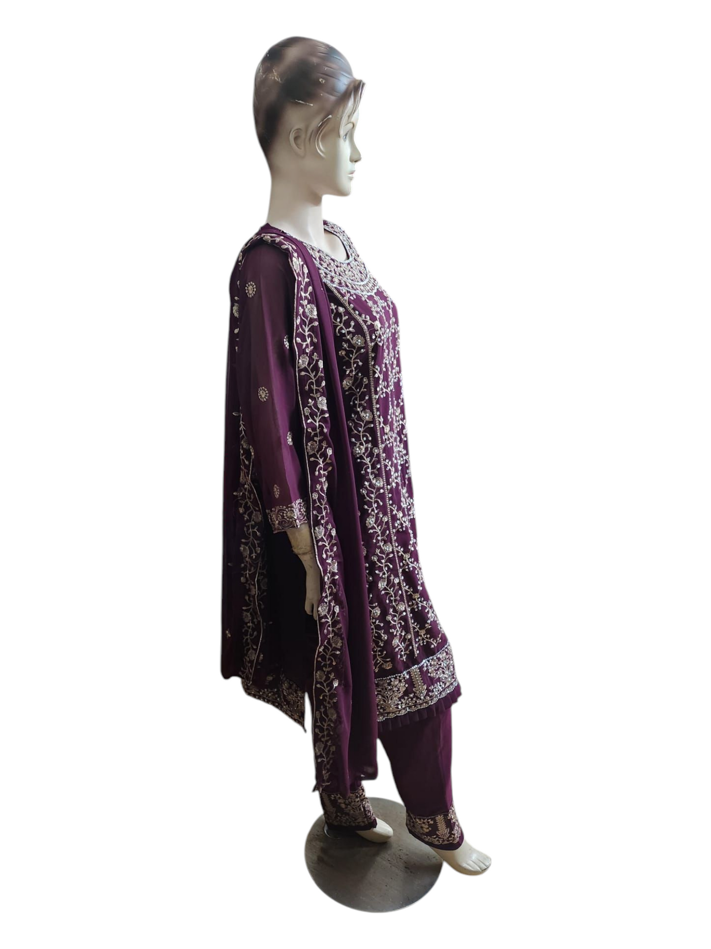 Deep Purple Salwar Kameez