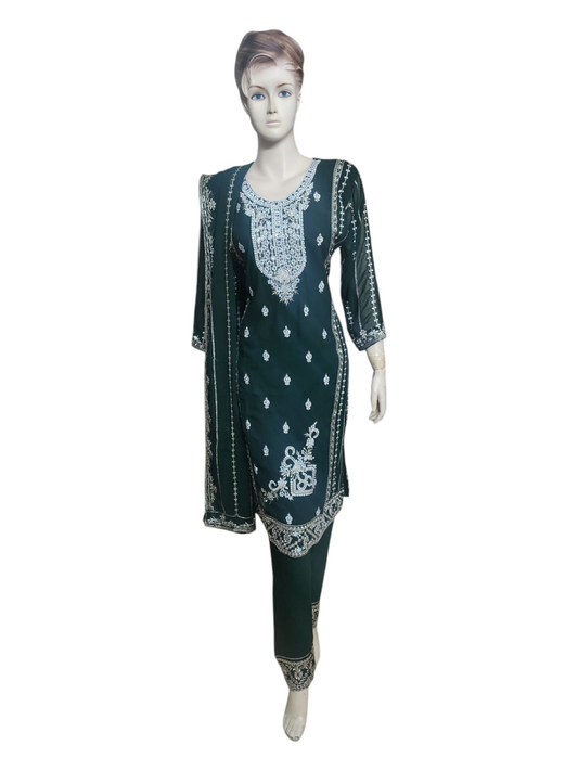 Forest Green Salwar Kameez