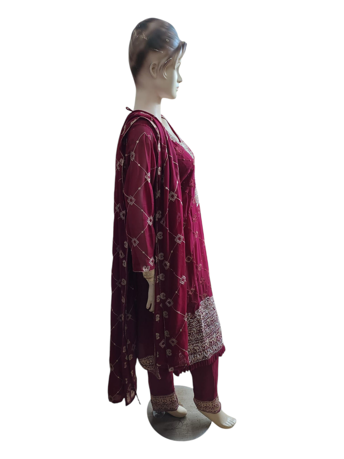 Rose Red Salwar Kameez