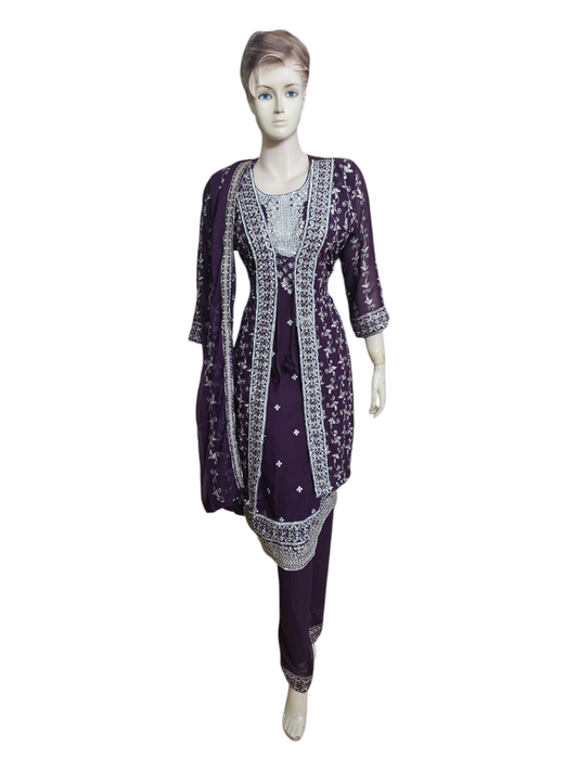 Aubergine Purple Suit