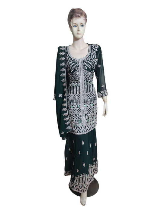 Winter Green Palazzo Suit