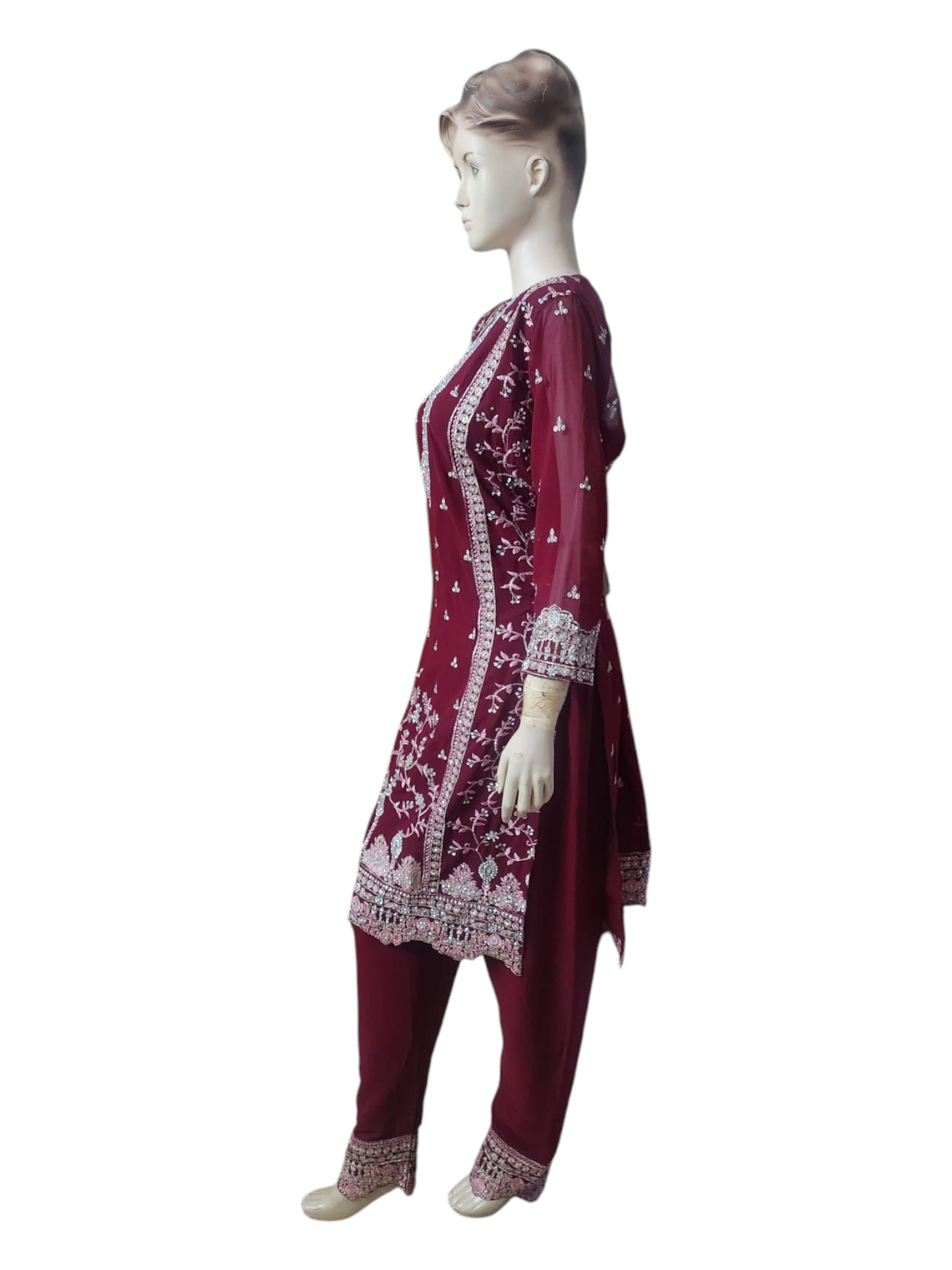 Crimson Red Salwar Kameez