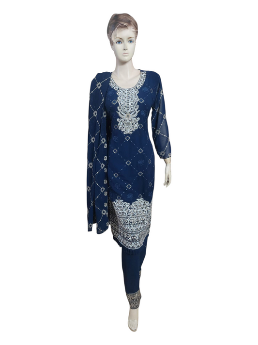 Navy Salwar Kameez