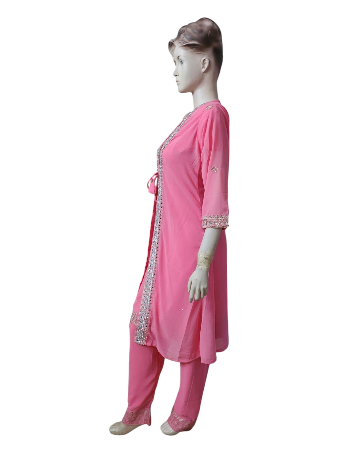 Barbie Pink Salwar Kameez With Overcoat