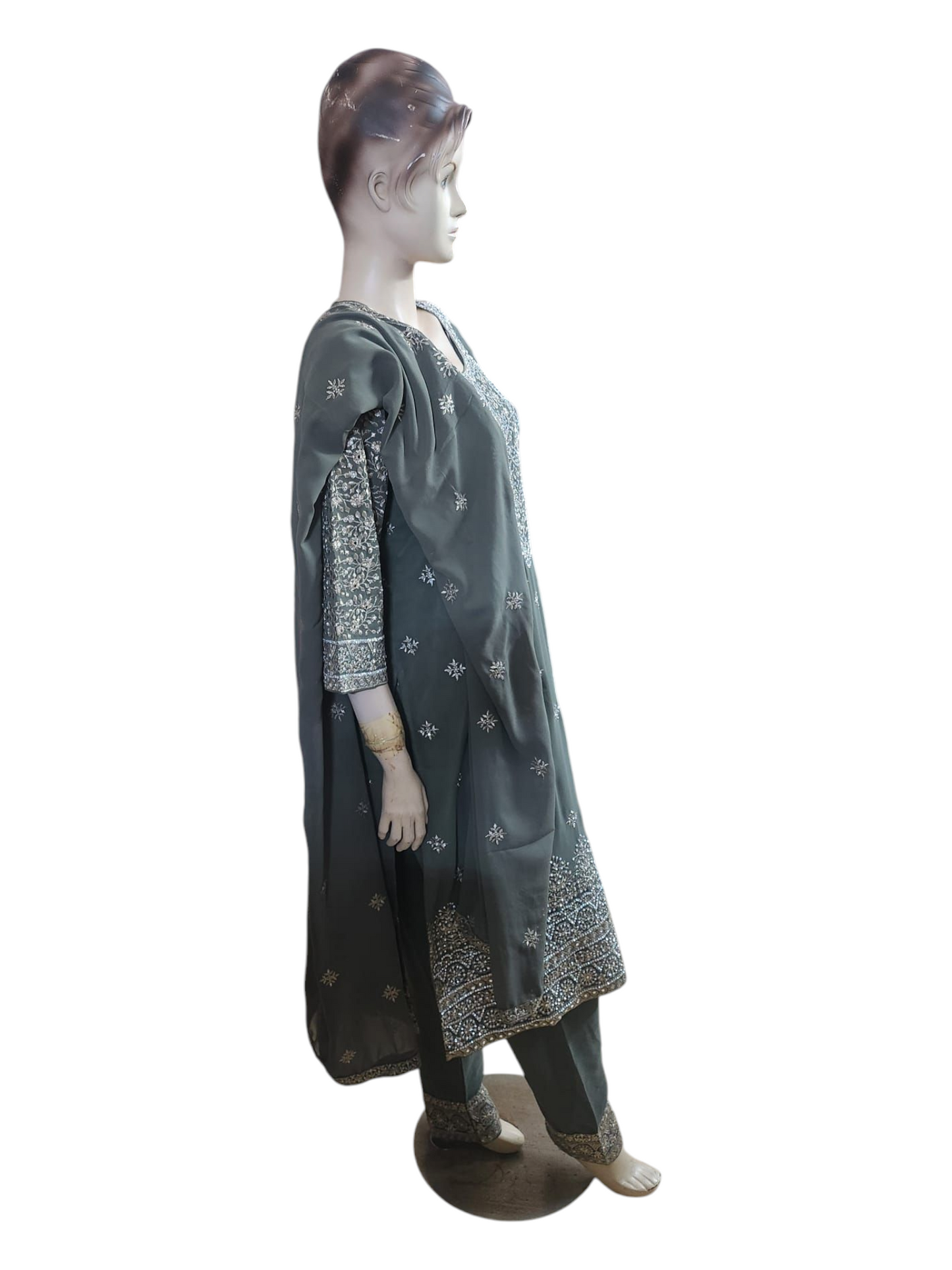 Grey & Silver Salwar Kameez