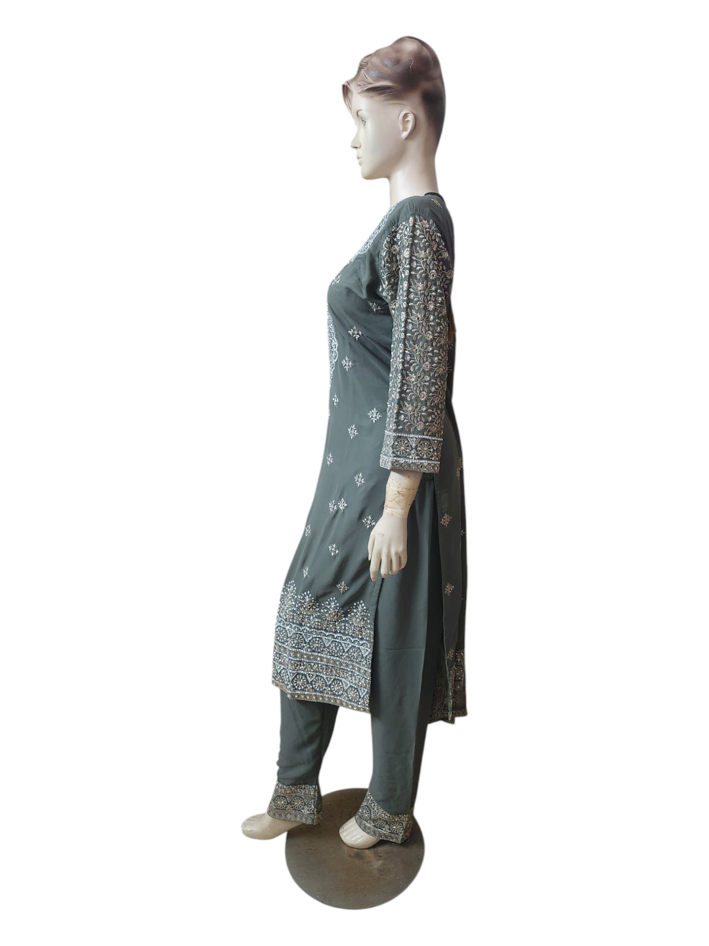 Grey & Silver Salwar Kameez