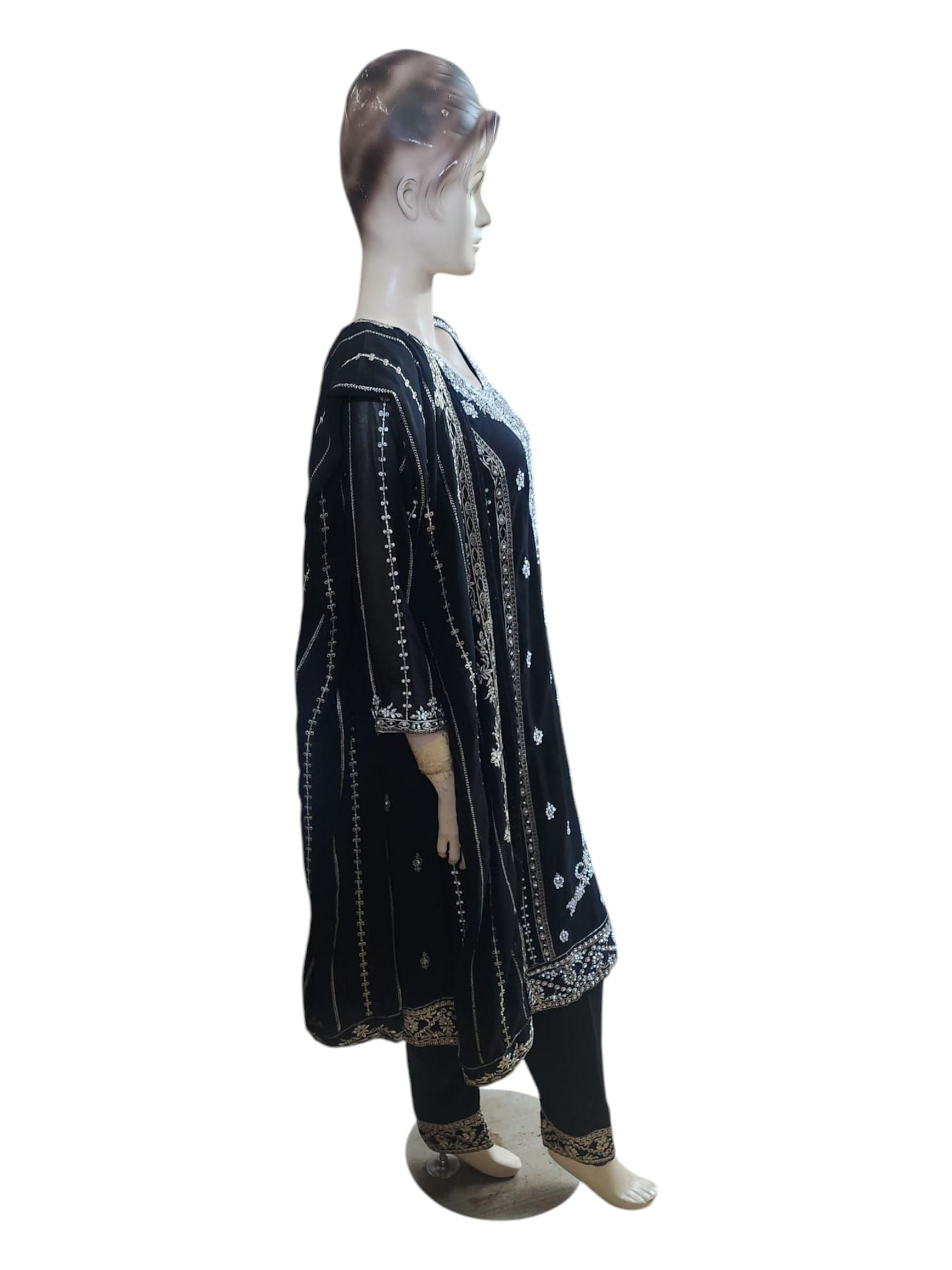 Black and Silver Salwar Kameez