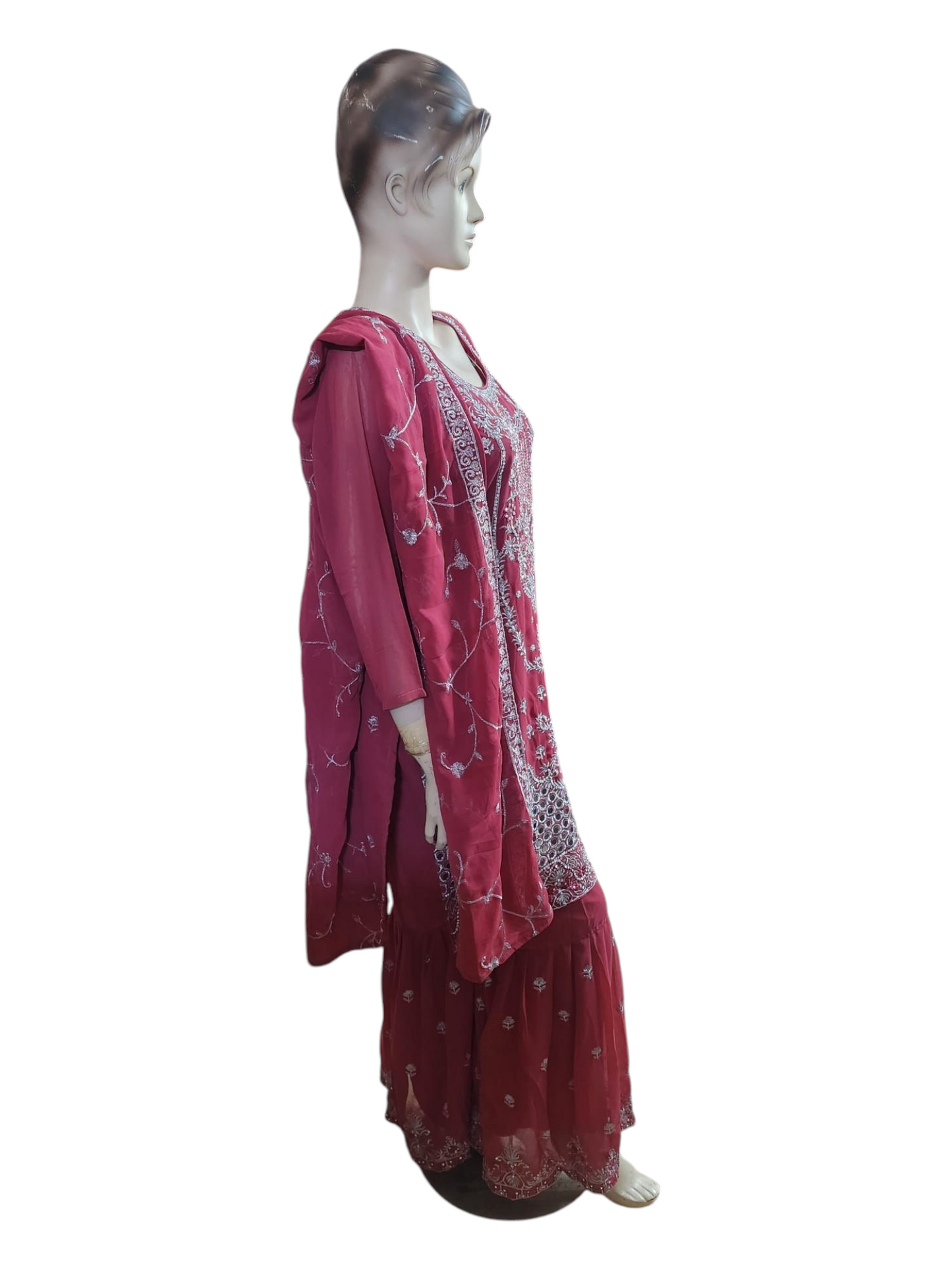 Coral Pink Sharara Suit
