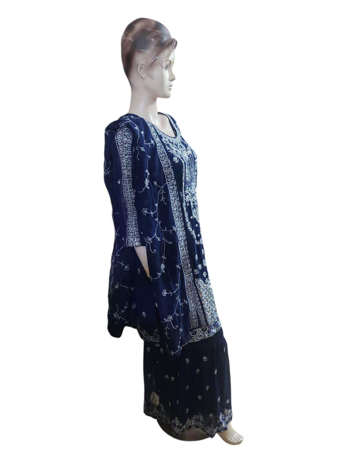 Marine Navy Sharara Suit