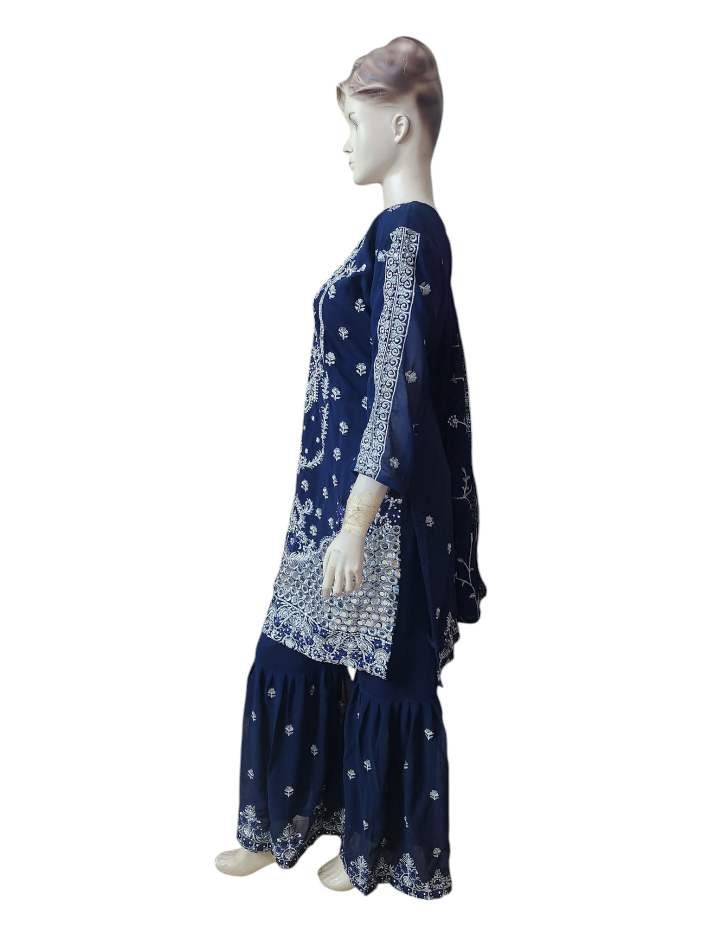 Marine Navy Sharara Suit