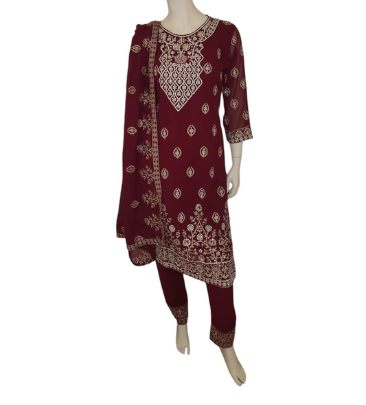 Ruby Red Salwar Kameez